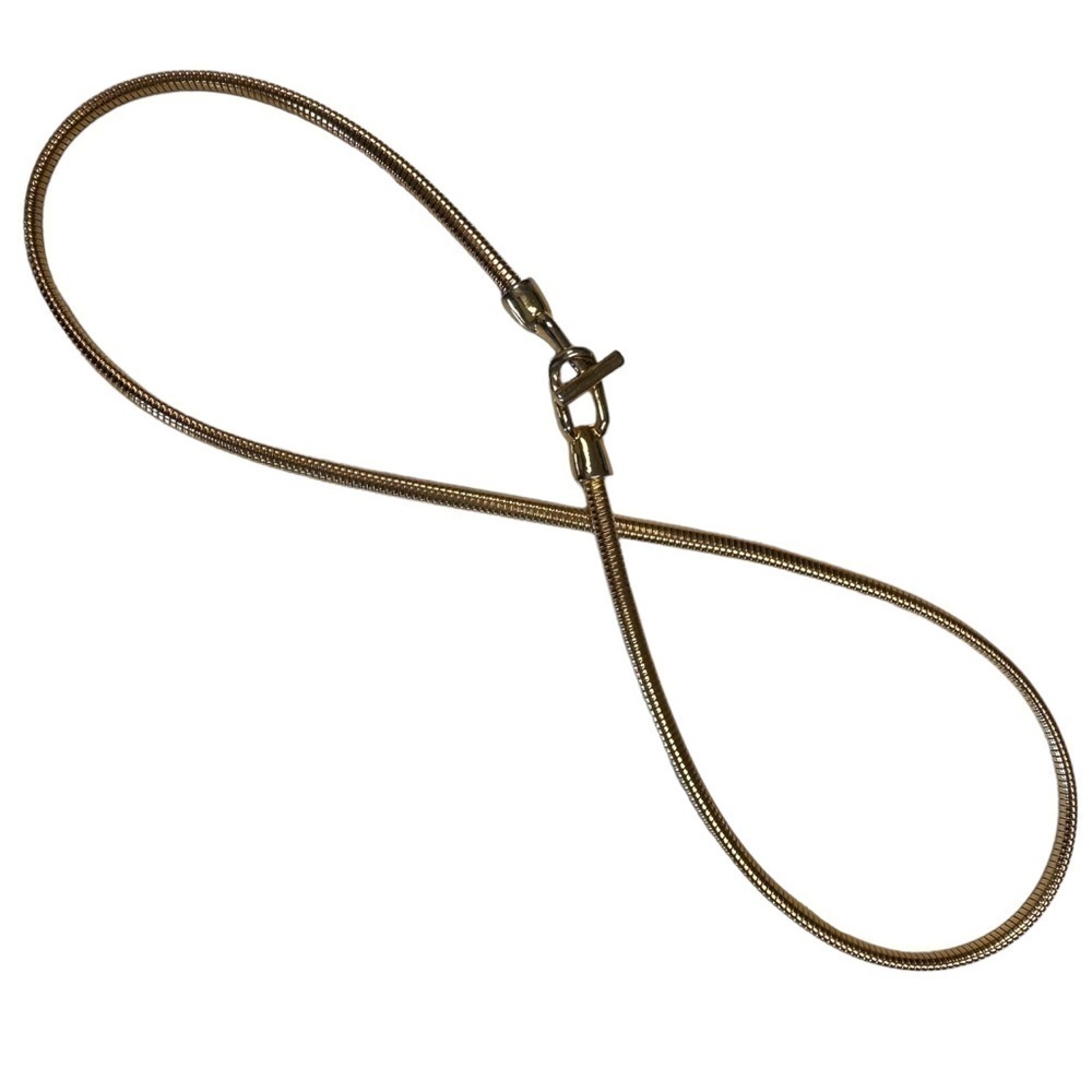 Vintage Skinny Gold Stretch Belt with T Buckle